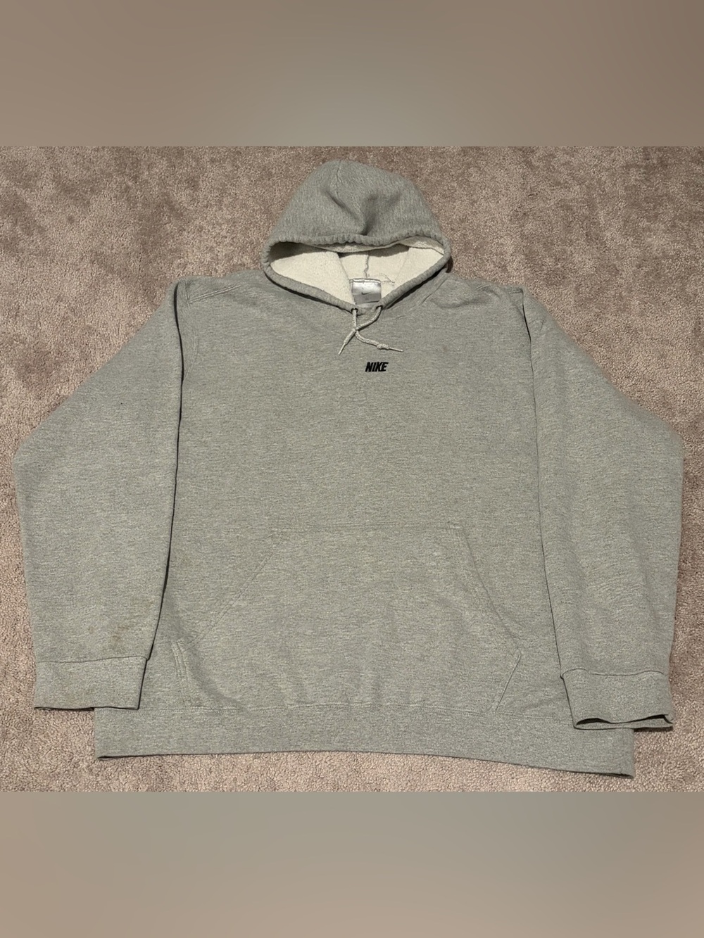 VTG Y2K Nike Gray Hoodie Men’s 2XL Center Nike Spell Out Made In USA Skate 90s